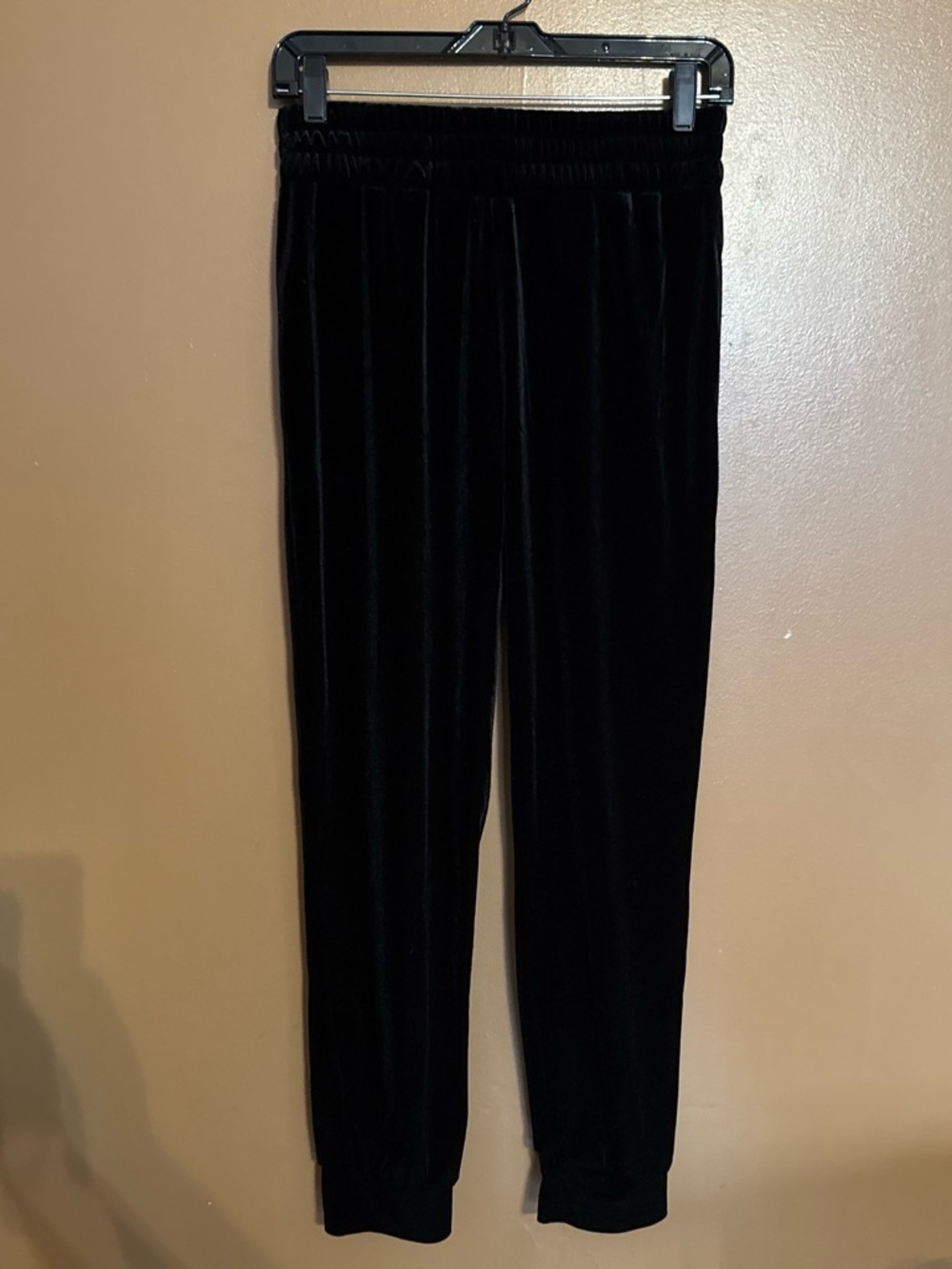 SHEIN Black Velvet Kids Jogger Pants
